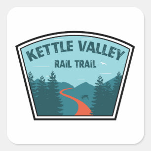 Kettle Valley Rail Trail British Columbia Quadratischer Aufkleber