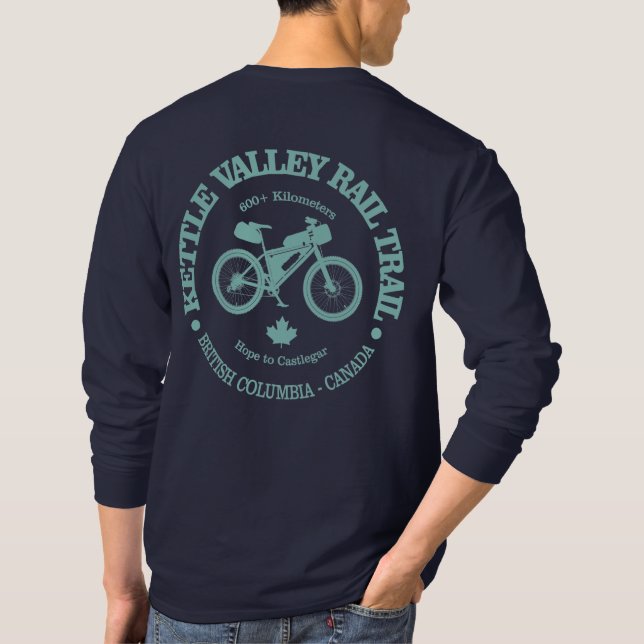 Kettle Valley Rail Trail (Radfahren) T-Shirt (Rückseite)