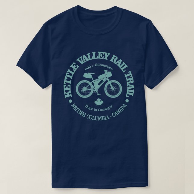 Kettle Valley Rail Trail (Radfahren) T-Shirt (Design vorne)