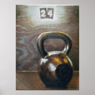 Kettlebell archivalisches Qualitäts-Plakat Poster