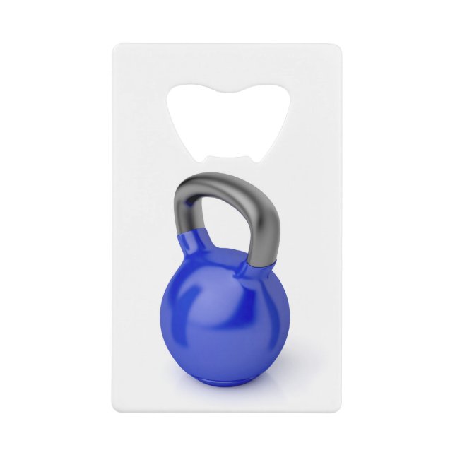 Kettlebell auf Weiß Geldbeutel Flaschenöffner (Vorderseite)