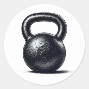 Kettlebell-Fitness-Personaltraining  Runder Aufkleber