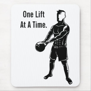 Kettlebell-Gewichte Workout Fitness Motivierend Mousepad