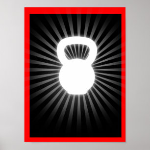 Kettlebell Glühen-Plakat - vom RX Projekt Poster