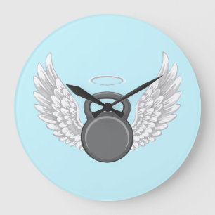 Kettlebell-Himmel Große Wanduhr