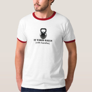 kettlebell, nimmt es Bälle, (mit Griffen) T-Shirt