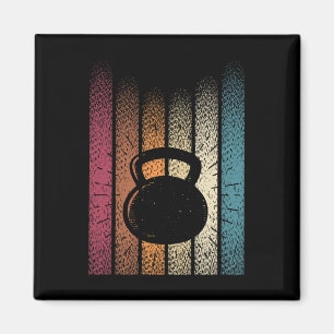 Kettlebell Retro Workout PowerHeader Bodybuilder Magnet