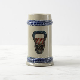 Kettlebell Schädel Stein Bierglas