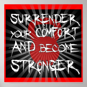 Kettlebell Surrrender u. wachsen starken Poster