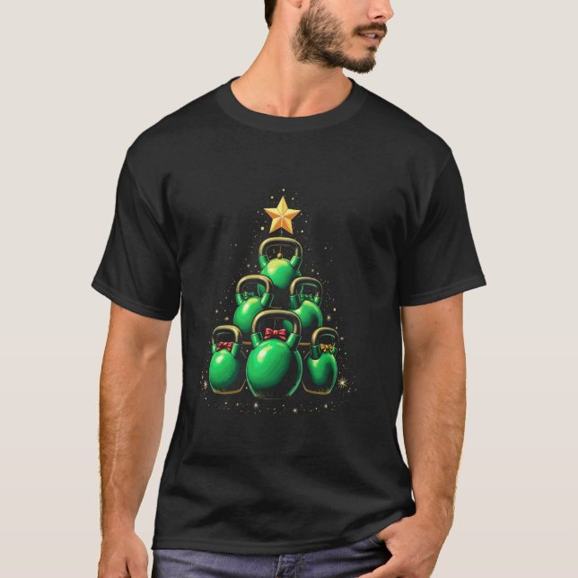 Kettlebell Weihnachten T-Shirt (Vorderseite)