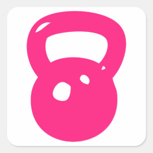 Kettlebell Workout Quadratischer Aufkleber