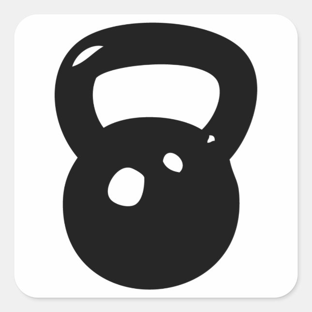 Kettlebell Workout Quadratischer Aufkleber (Vorderseite)