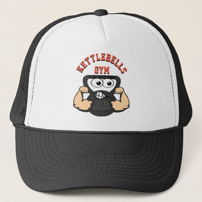 Kettlebells Gym Workout Truckerkappe (Vorderseite)