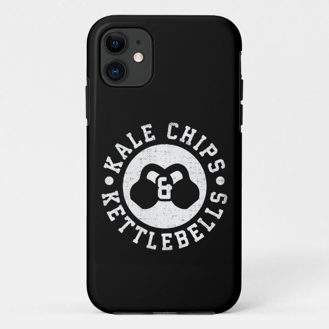 Kettlebells und Kale Chips - Funny Novelout Workou Case-Mate iPhone Hülle (Rückseite)