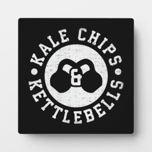 Kettlebells und Kale Chips - Funny Novelout Workou Fotoplatte