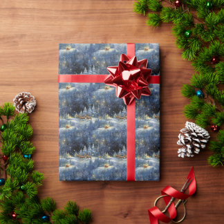 Keucheln, Schnee, Rentier Geschenkpapier