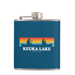 Keuka Lake New York Canoe Flachmann