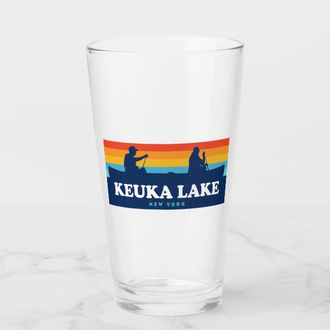 Keuka Lake New York Canoe Glas (Vorderseite)