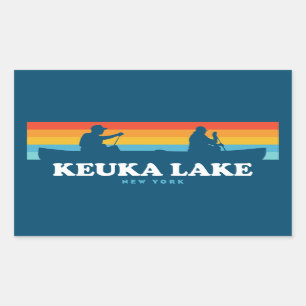 Keuka Lake New York Canoe Rechteckiger Aufkleber