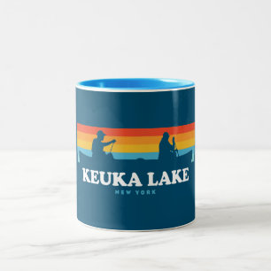 Keuka Lake New York Canoe Zweifarbige Tasse