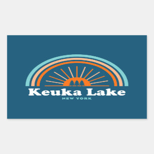 Keuka Lake New York Rechteckiger Aufkleber