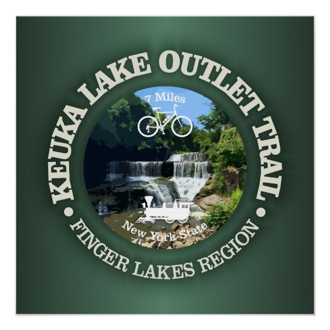 Keuka Lake Outlet Trail (Fahrrad c) Poster (Vorderseite)