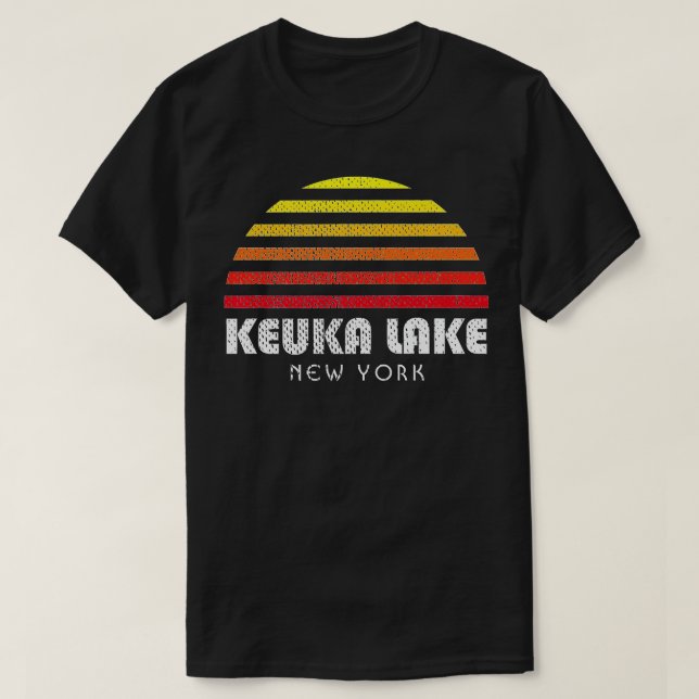 Keuka Lake Sunset New York Keuka T-Shirt (Design vorne)
