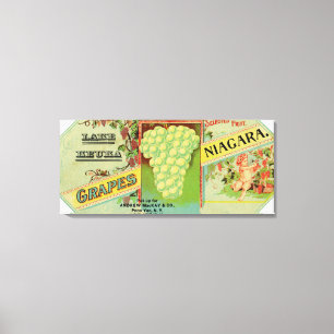 Keuka-Niagara-Traubenschild Leinwanddruck