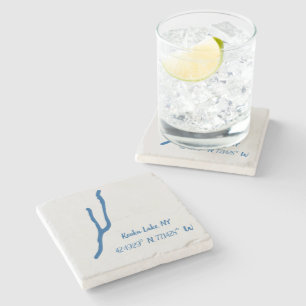 Keuka-See, NY-Marble-Untersetzer Steinuntersetzer