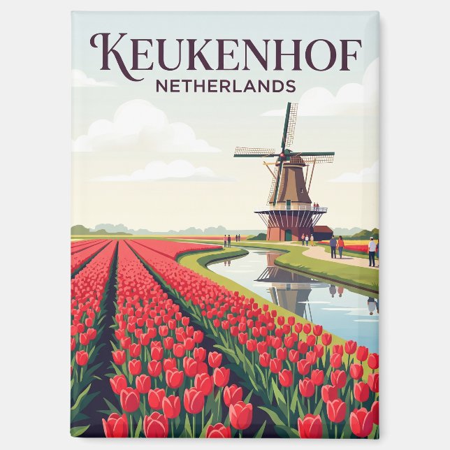 Keukenhof-Gärten Niederlande Magnet (Vorderseite)