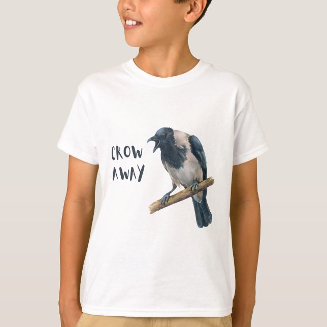 Keule zorniger Krähesatz T-Shirt (Vorderseite)
