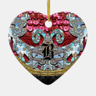Keulo viktorianisch elegantes Monogramm Keramikornament