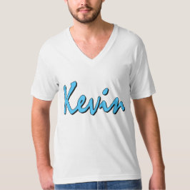 Kevin (blau auf weiß) T-Shirt