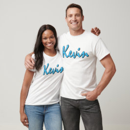 Kevin (blau auf weiß) T-Shirt