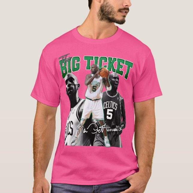 Kevin Garnett The Big Ticket Boston Basketball Leg T-Shirt (Vorderseite)