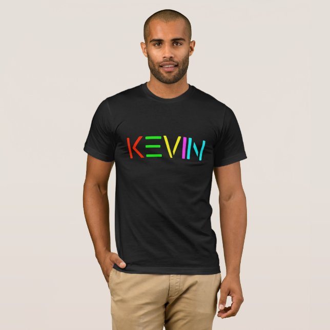 Kevin-GEIST-Logo auf schwarzem T-Shirt (Vorne ganz)