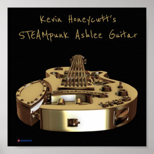 Kevin Honecutts STEAMpunk Ashlee Gitarrenplakat Poster