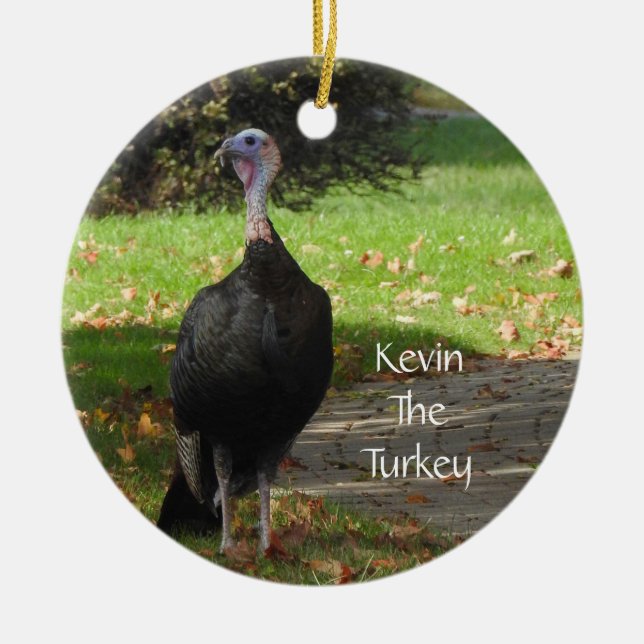 Kevin the Turkey - Old Wethersfield , CT (2 Seiten Keramik Ornament (Vorne)