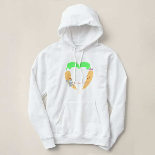 Kevin und Katie das Karottenweihnachtsfest Hoodie (Design vorne)