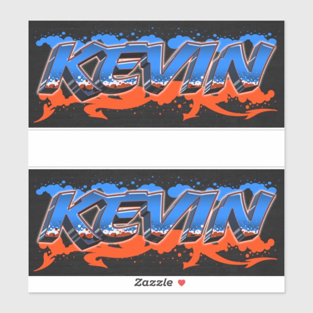 Kevin Vorname Name Graffiti Aufkleber Sticker (Blatt)