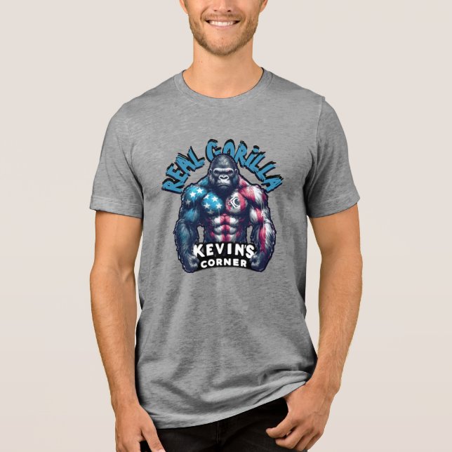 Kevin's Corner REAL GORILLA GANG Tri-Blend Shirt (Vorderseite)