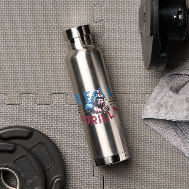 Kevins Ecke REAL GORILLA-Face Paint US Flag Trinkflasche (Fitnessstudio)