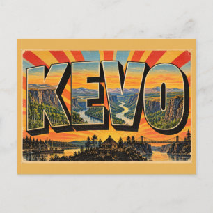 Kevo Canyon Tundra Fells Vintage Reise Kunst Postkarte