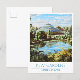 Kew Gardens London England Art Vintage Reise Postkarte