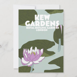 Kew Gardens London Reiseplakat Feiertagskarte