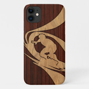 Kewalos Hawaiian Surfer Koa Imitats Wood Case-Mate iPhone Hülle