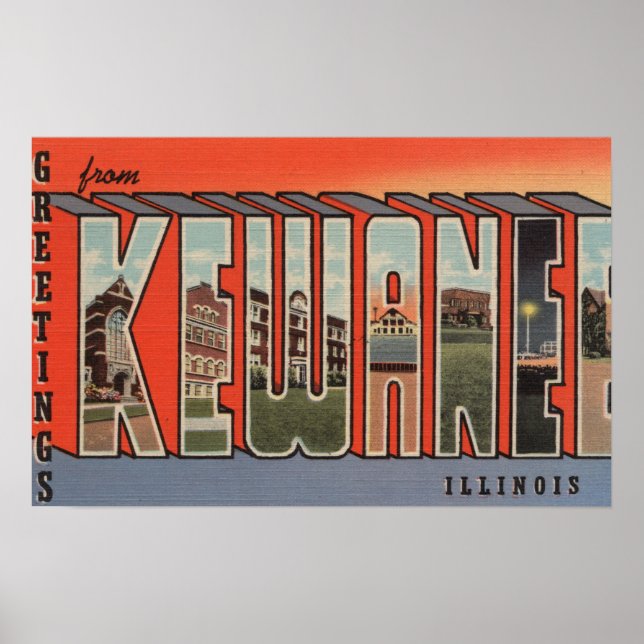 Kewanee, Illinois - Großbuchstaben - Szenen 2 Poster (Vorne)