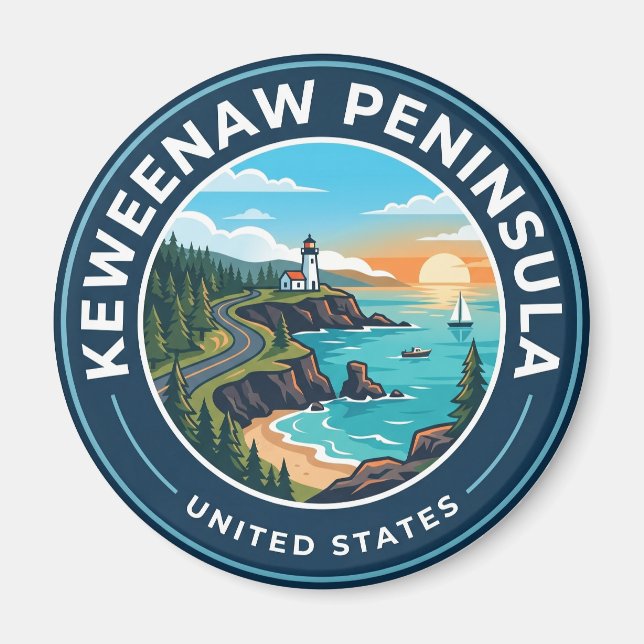 Keweenaw-Halbinsel Michigan Magnet (Vorne)