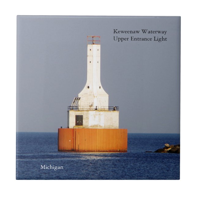 Keweenaw Waterway Upper Entrance Light 2023 tile Fliese (Vorderseite)