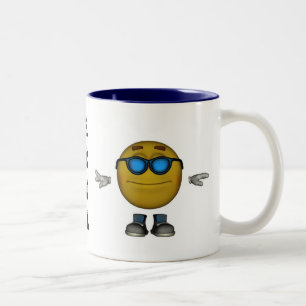 KEWL Emoticon-Tasse Zweifarbige Tasse